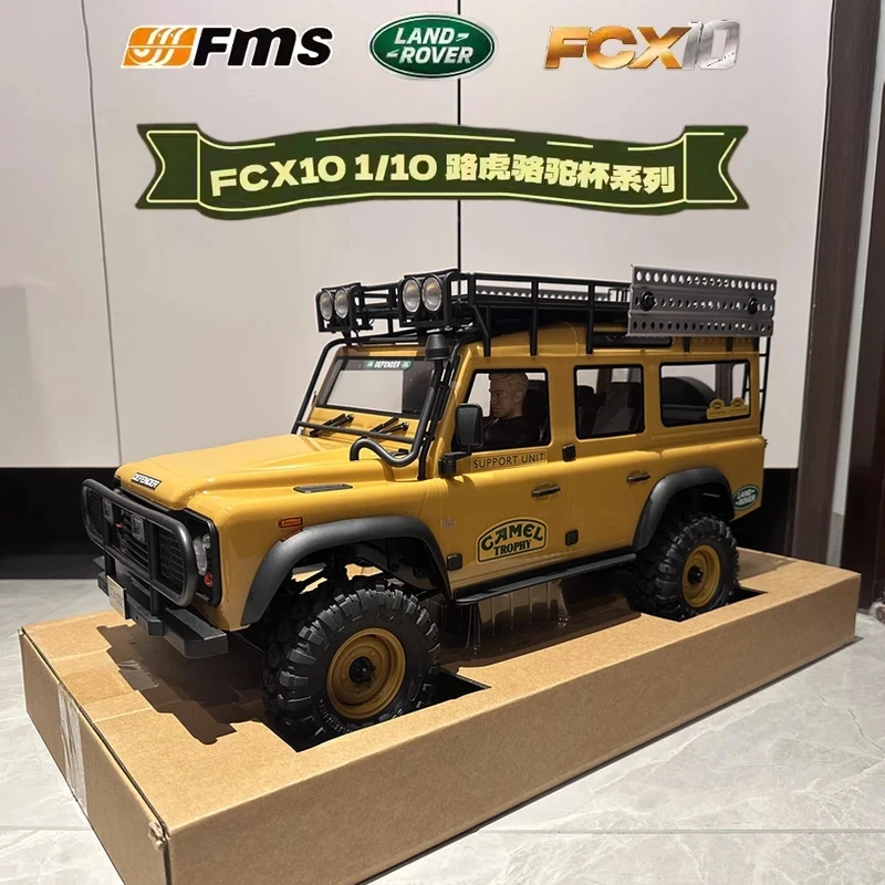 Fms Fcx10 1/10 Scale Big Camel Cup Simulation Land Rover Rs Version Remote Control Electric Off-Road Climbing Vehicle Rc Car Toy