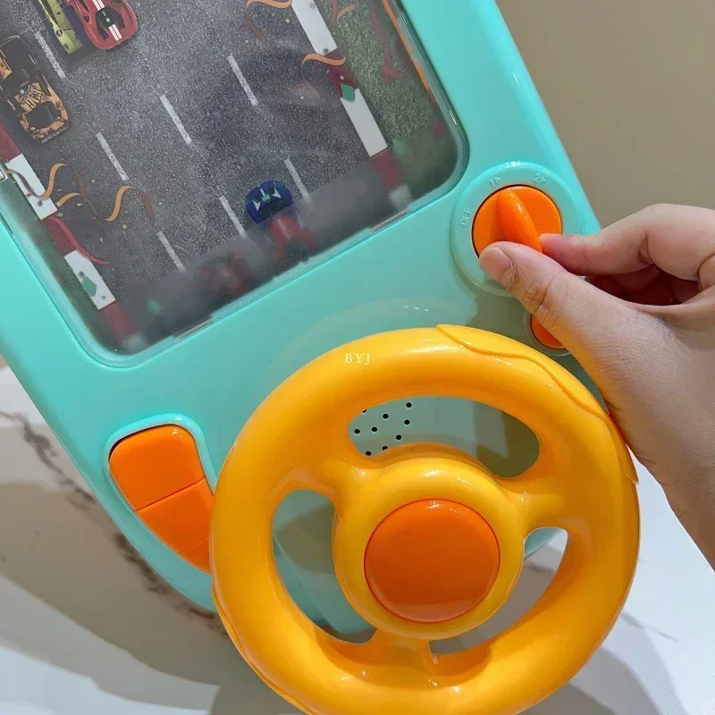 أطفال سباق عجلة القيادة الإطارات مركبة محاكاة إلكترونية مغامرة سطح المكتب لعبة محاكاة القيادة الإطارات للأطفال هدية