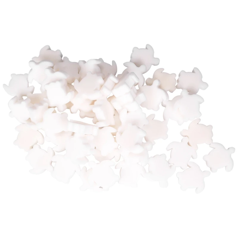 50Pcs White Floating Spa Sponge Turtle Oil Absorbing Hot Tub Skimmer Scum Absorber Cleaners For Swimming Pool