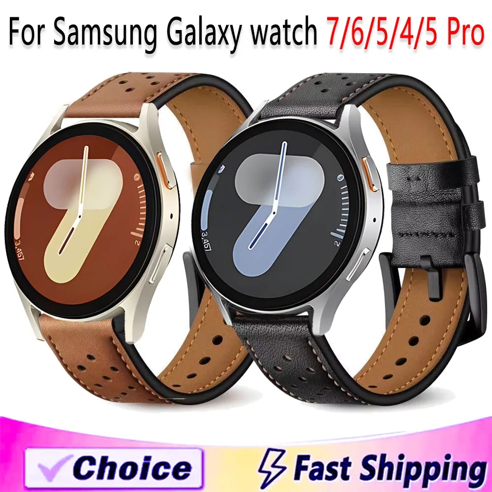 20 mm Lederarmband für Samsung Galaxy Watch 7/6/5/4/40 mm 44 mm 5 Pro 45 mm Galaxy Watch 6 4 Classic 47 mm 43 mm Armband