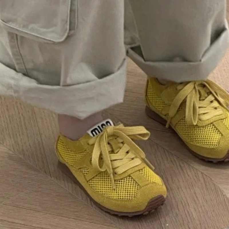 Otoño niños niñas cuero genuino Vintage encaje hasta zapatos de entrenamiento transpirables niños pequeños zapatos deportivos ligeros Aggan