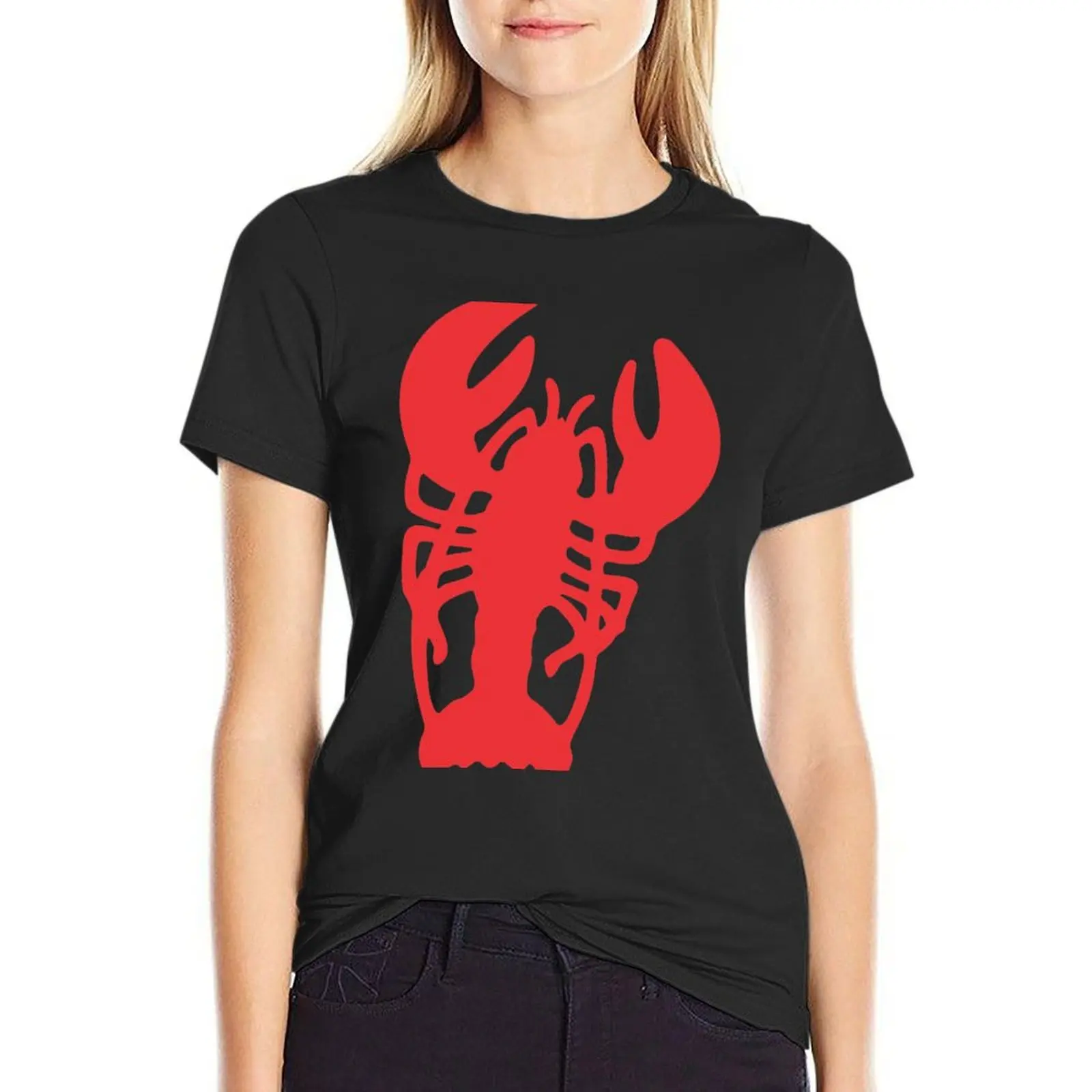 Red Lobster T-Shirt lady clothes Blouse animal print shirt for girls tops Women