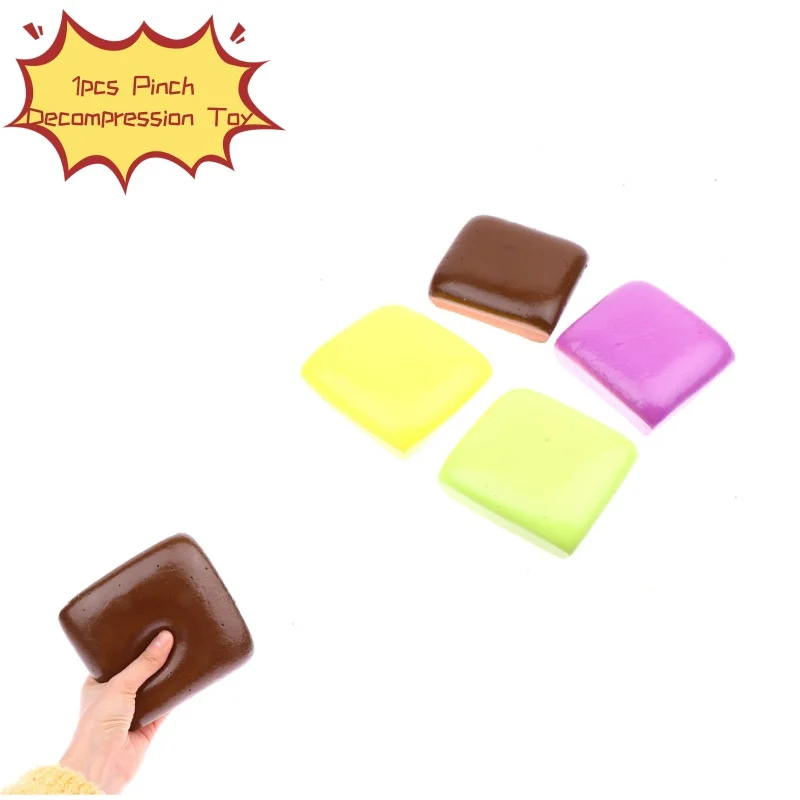 Sticky Toast Slow Rebound Toys Soft Dessert Squeeze Party Relaxed Relief Sensory Squishies Clear Simulation Toys Gift