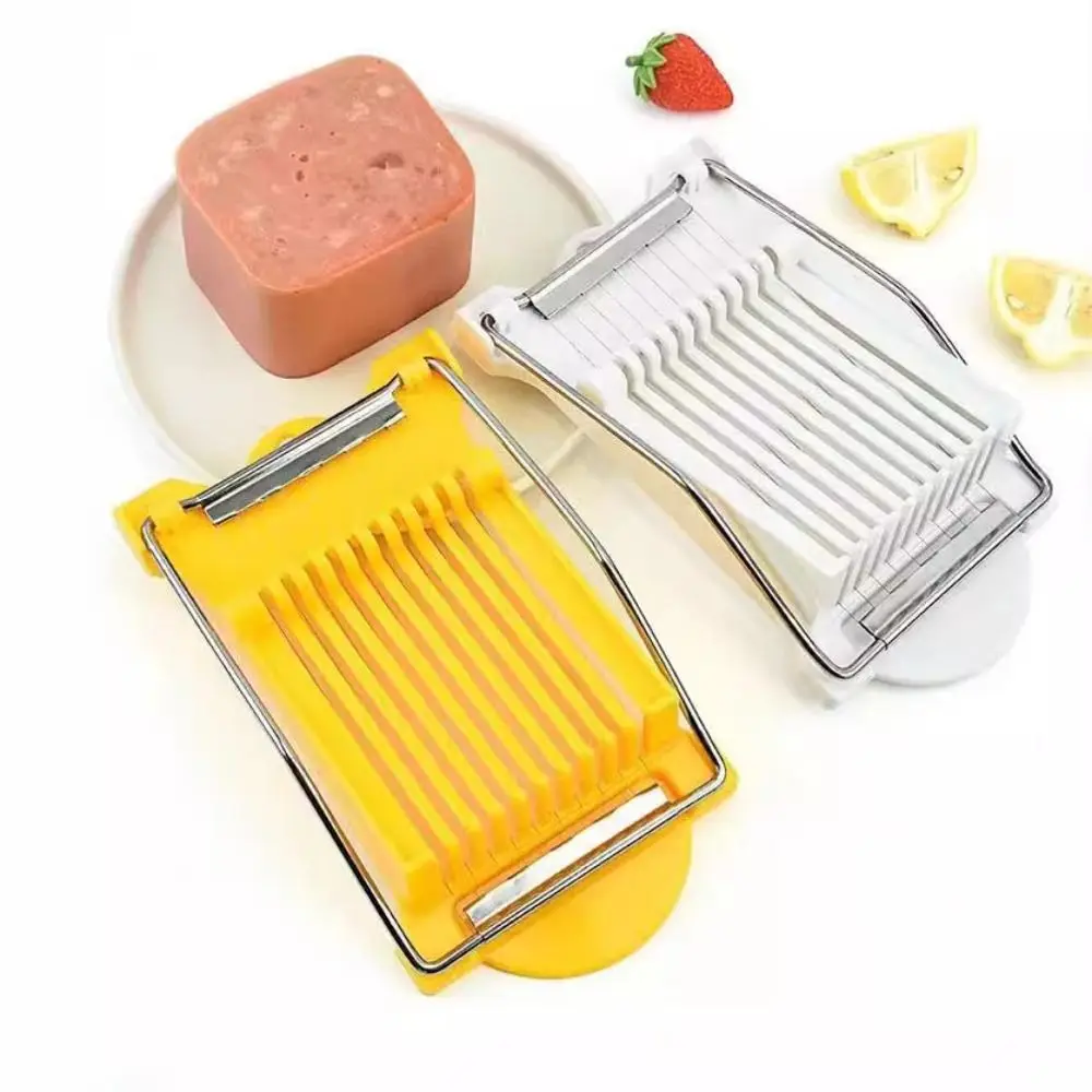 Affettatrice per carne da pranzo in acciaio inossidabile di alta qualità Gadget da cucina taglierina per uova durevole taglierina per frutta portatile multifunzione casa