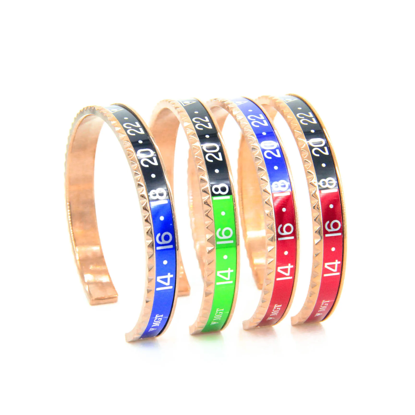 Fashion Italian Stainless Steel High Quality Bangles Cuff Speedometer Bracelet Men Women Opening Speed Bracelet