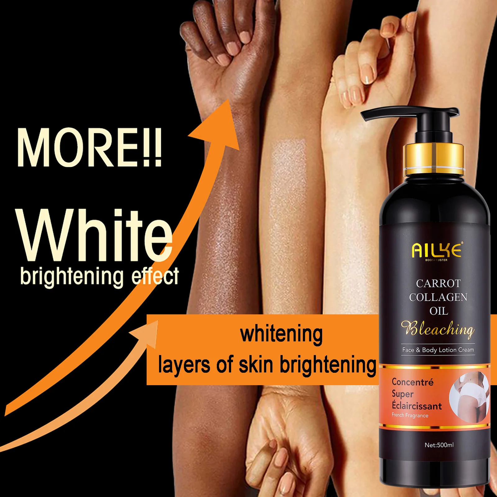 AILKE Collagen Whitening Kit, Skin Moisturizer, Hydration, Remove Dark Spots, Sun Spots, Freckles, Melanin, Even Skin Tone