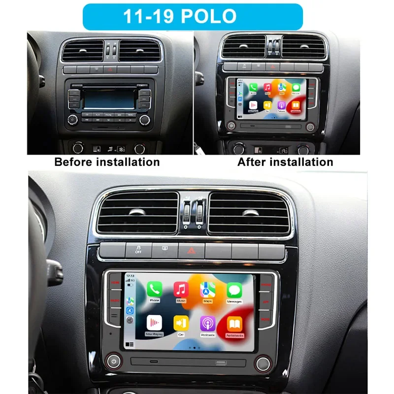 Android13 Car Radio GPS For VW Polo Skoda Octavia Golf 5 6 Touran Passat B6Jetta 2Din Multimedia Player