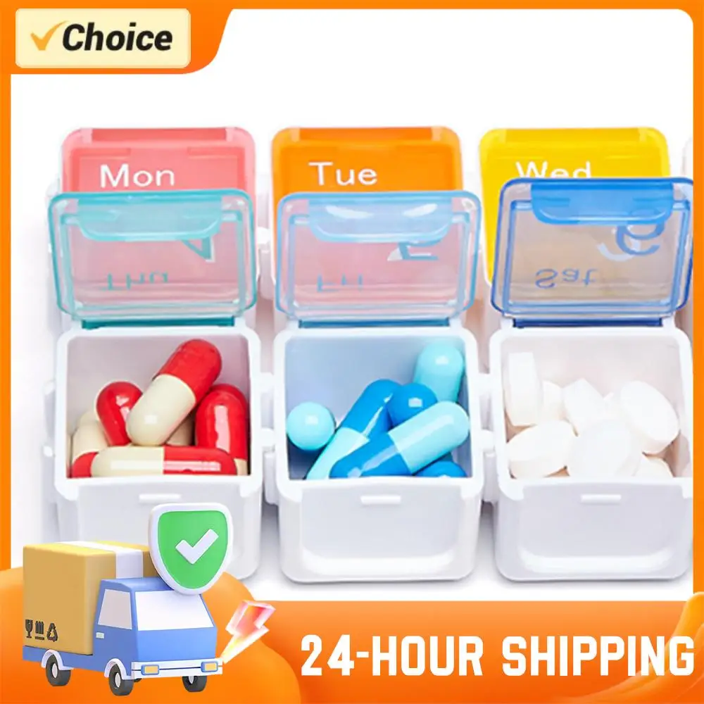 

7 Days Pill Medicine Box Weekly Storage Organizer Container Case Pill Box Splitter Pharmacy Pill Case Electronic Timing Reminder