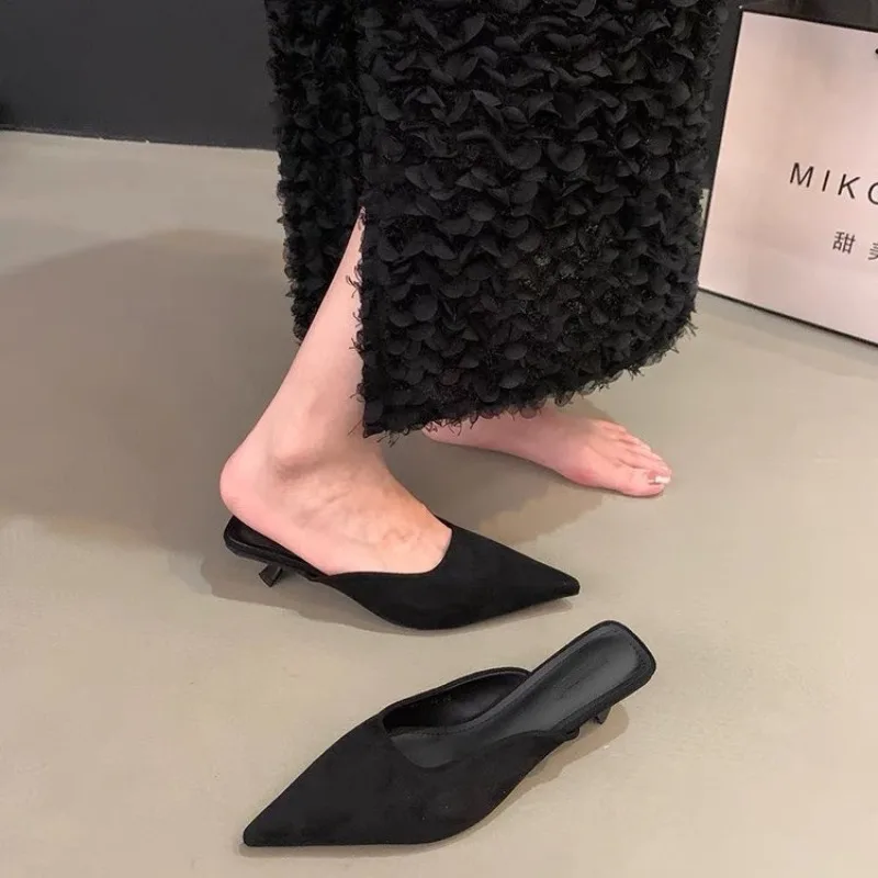 Women's Leopard Print Pointed Toe Mules Breathable Lightweight Slip on Comfortable Shoes for Office Daily Casual All Season Wear view 2