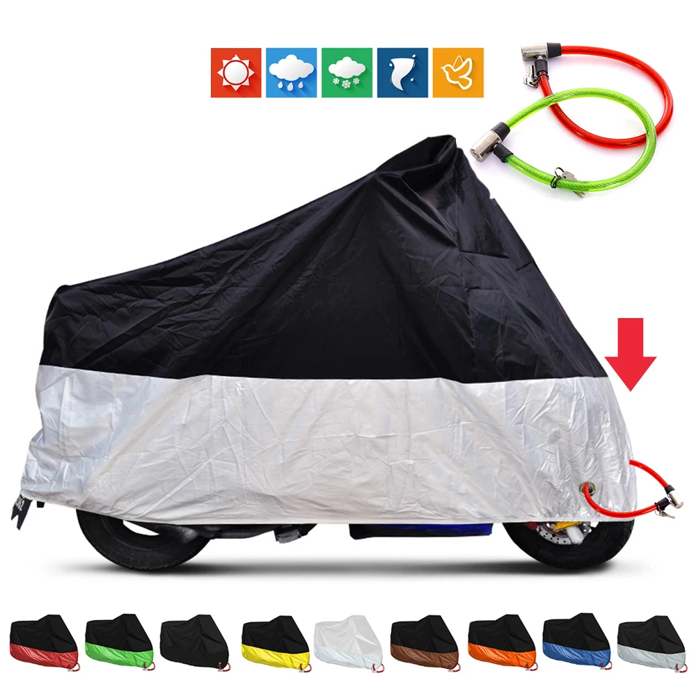 

Motorcycle Cover Dustproof Waterproof Sun Block Protector Bike Cover FOR Indian Scout Simson BETA BAJAJ Cafe Racer Dirt Pit Bike