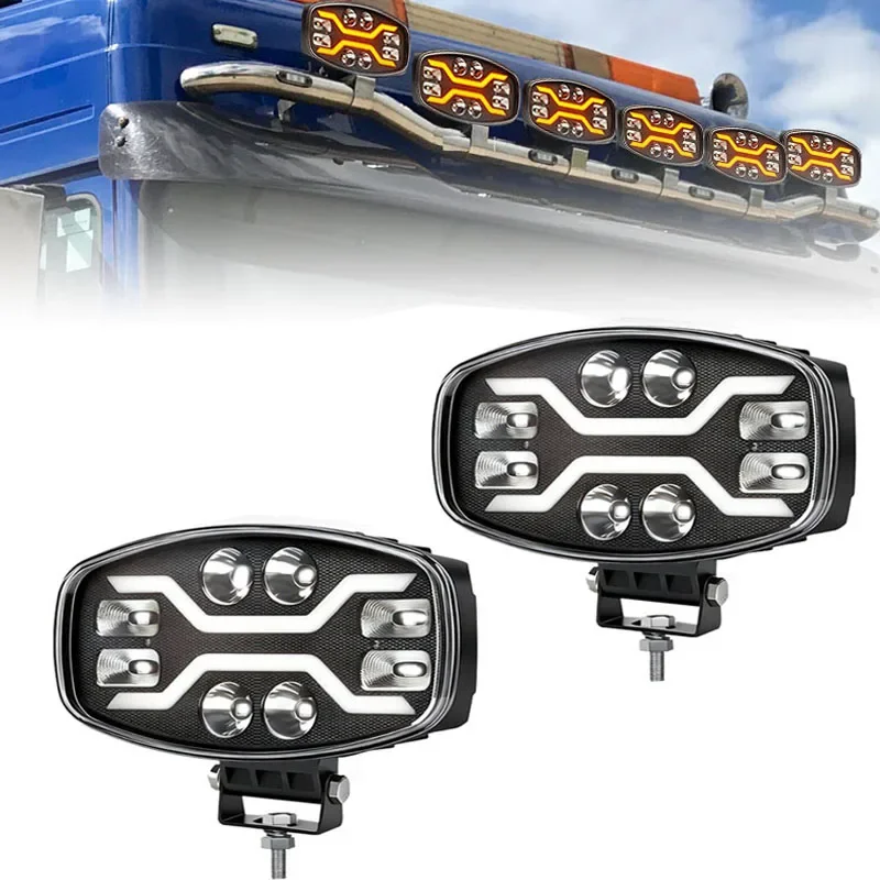 2pcs 24v 12v For Truck Lights 4X4 4WD Car Accessories Off-Road jeep Renegade Vehicle High Power Auxiliary Light Fog Lamp