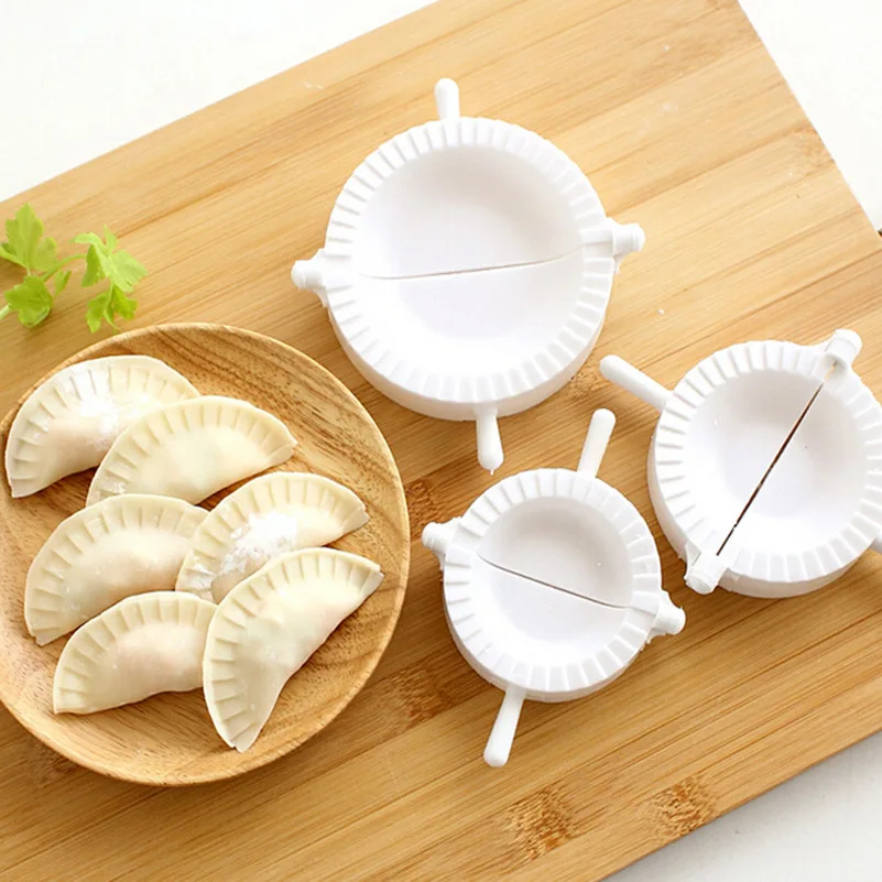 NEW 7CM/8CM/10CM Kitchen Dumpling Molds Plastic Dough Press Dumpling Pie Ravioli Mould Cooking Pastry Chinese Food Jiaozi Maker