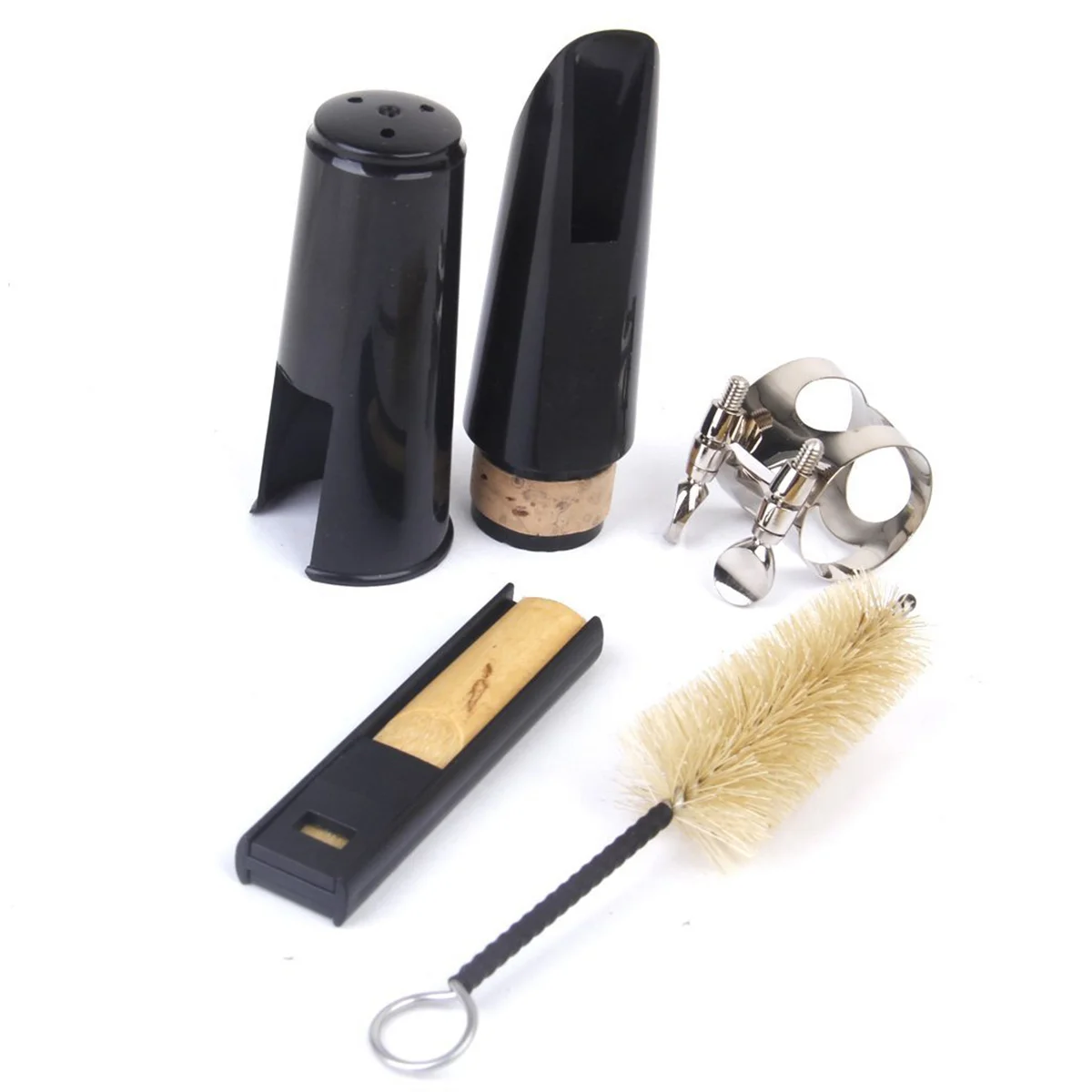 Clarinet Cleaning Brush Cleanser Guard Musical Instrument Saxophone Kit Black