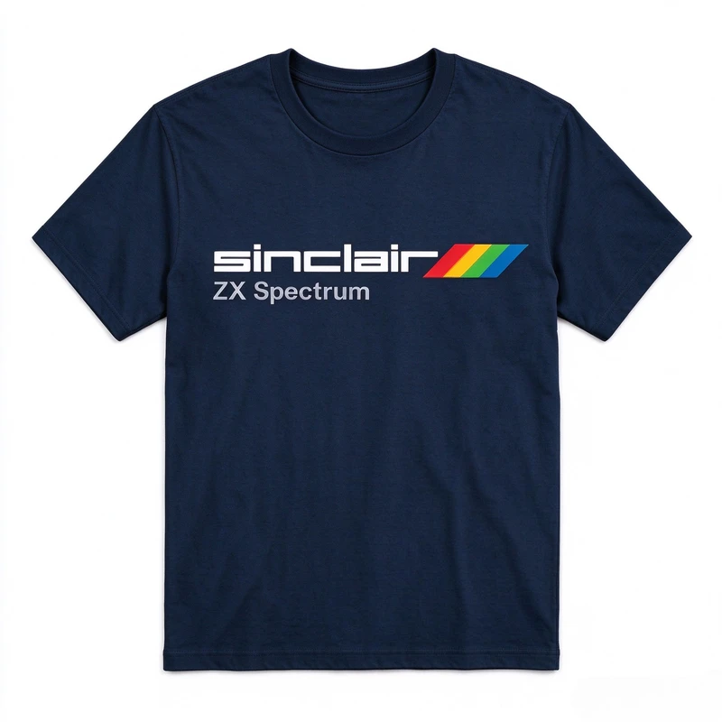 Vintage Computer ZX Spectrum Tshirt Retro Sinclair Rainbow Stripe Print Short Sleeve Casual Tee for Men Game Geek Gift Y2k Top