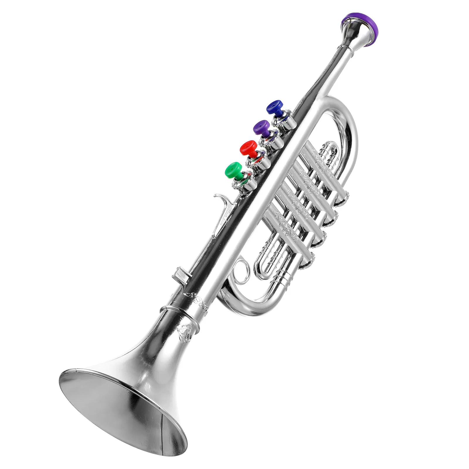 Kids Plastic Trumpet Realistic Educational Instrument Creative Music Learning Funny Musical Play Marching Band Plaything
