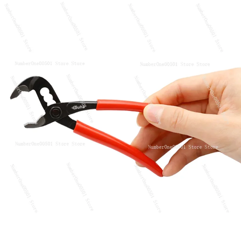 

SUHA 5-Inch Household Refinement Multifunctional Water Pump Pliers No Button ultra-thin Mini Pipe Wrench 4 Adjustable Gear