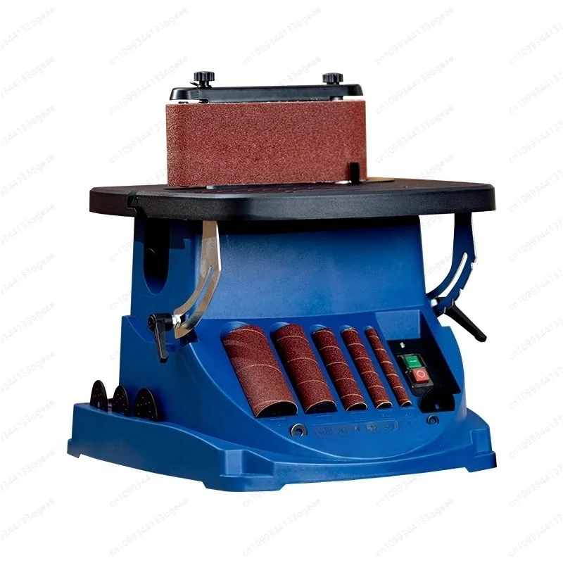 Portable Electric Woodworking Abrasive Belt Sander with Oscillating Spindle for Sanding and Polishing