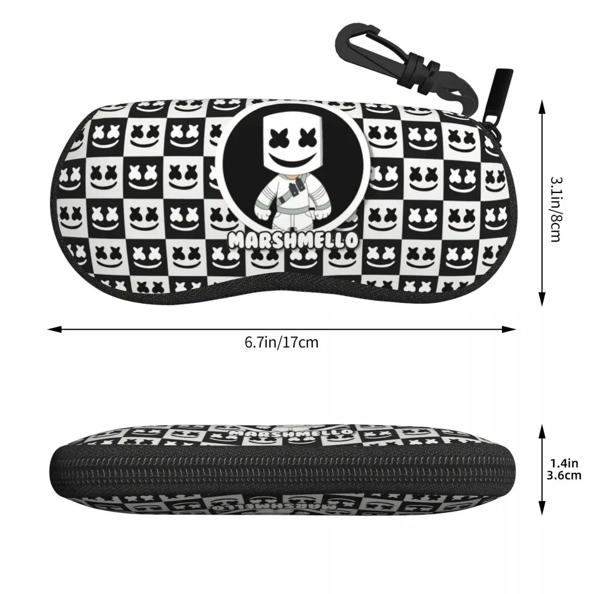 Custom Marshmellos American Electronic Music Producer And DJ Shell Eyeglasses Protector Cases Cute Sunglass Case Glasses Pouch