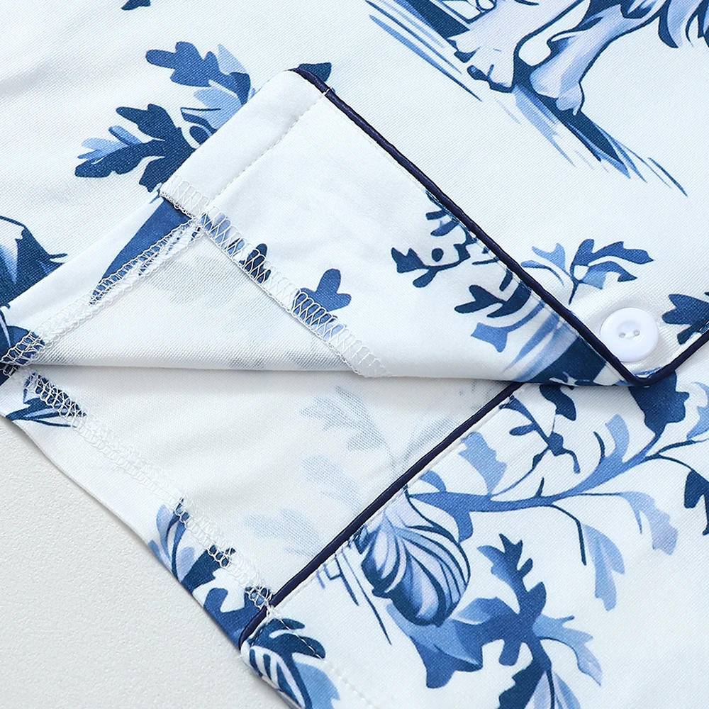 2 قطعة منامة الصيف النساء مجموعة لطيف طباعة فضفاضة مريحة الإناث المتسكعون فضفاضة قصيرة الأكمام السراويل الصيف الترفيه نوم