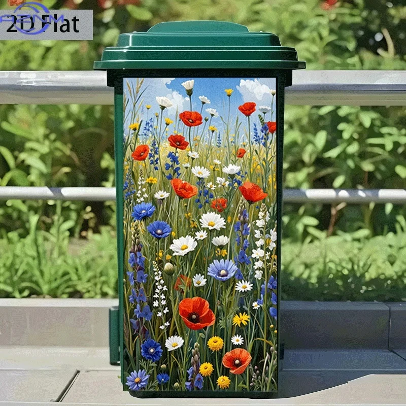[2D Flat Printing] 1pc Trash Can Sticker [× Cm] 