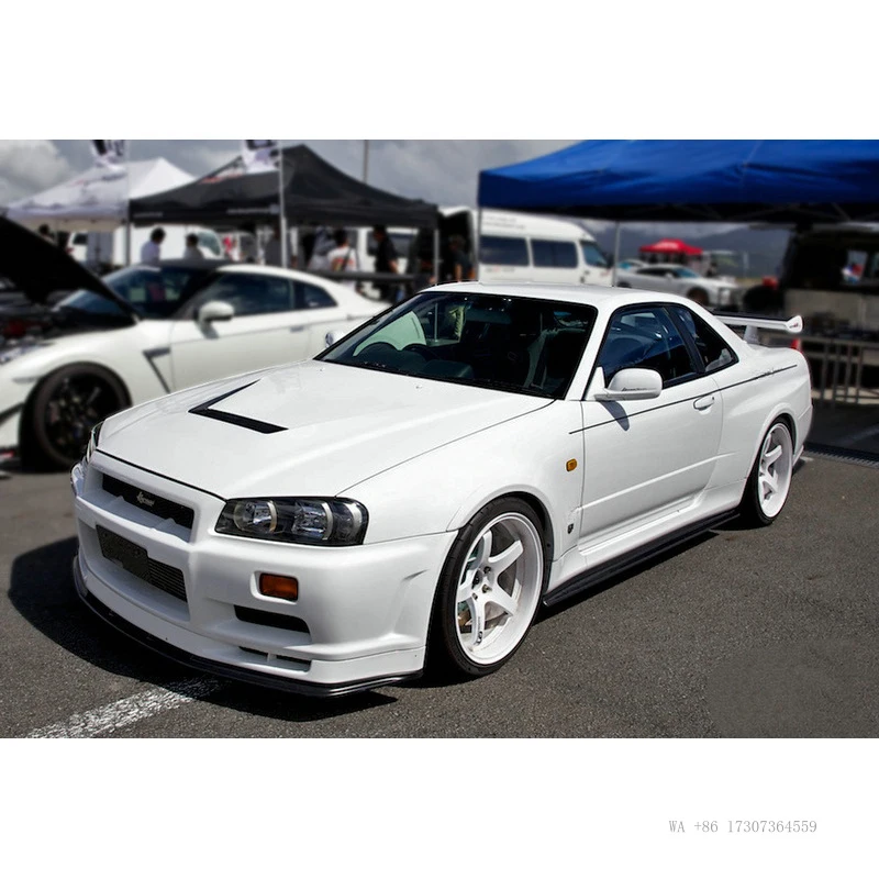 

Suitable for Nissan Skyline R34 GTR carbon fiber modification parts K-style perforated hood front cover
