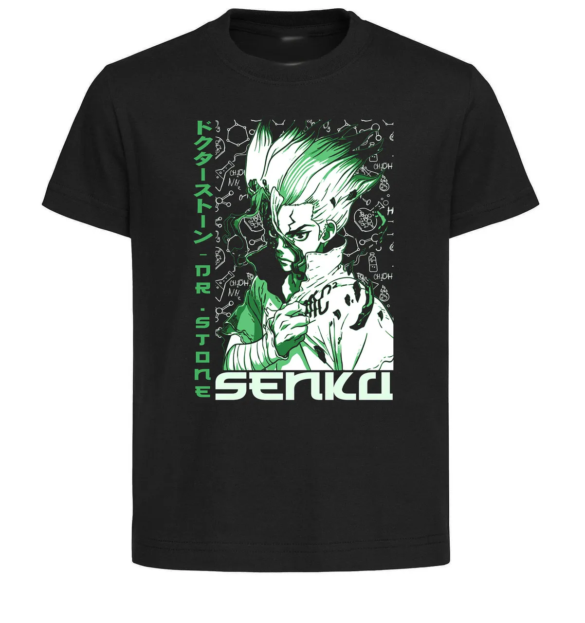 T-Shirt Unisex Black Japanese Style - Dr Stone - Senku Ishigami Variant 01 - SA1275