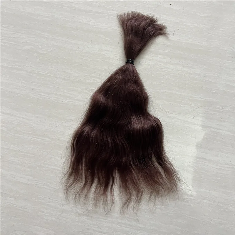 Verschiedene Farben Reborn Baby Doll Reines Mohair Braune Farbe Dunkler Tee Kaffee BJD Mohair Haar-Accessoire – Detail 7