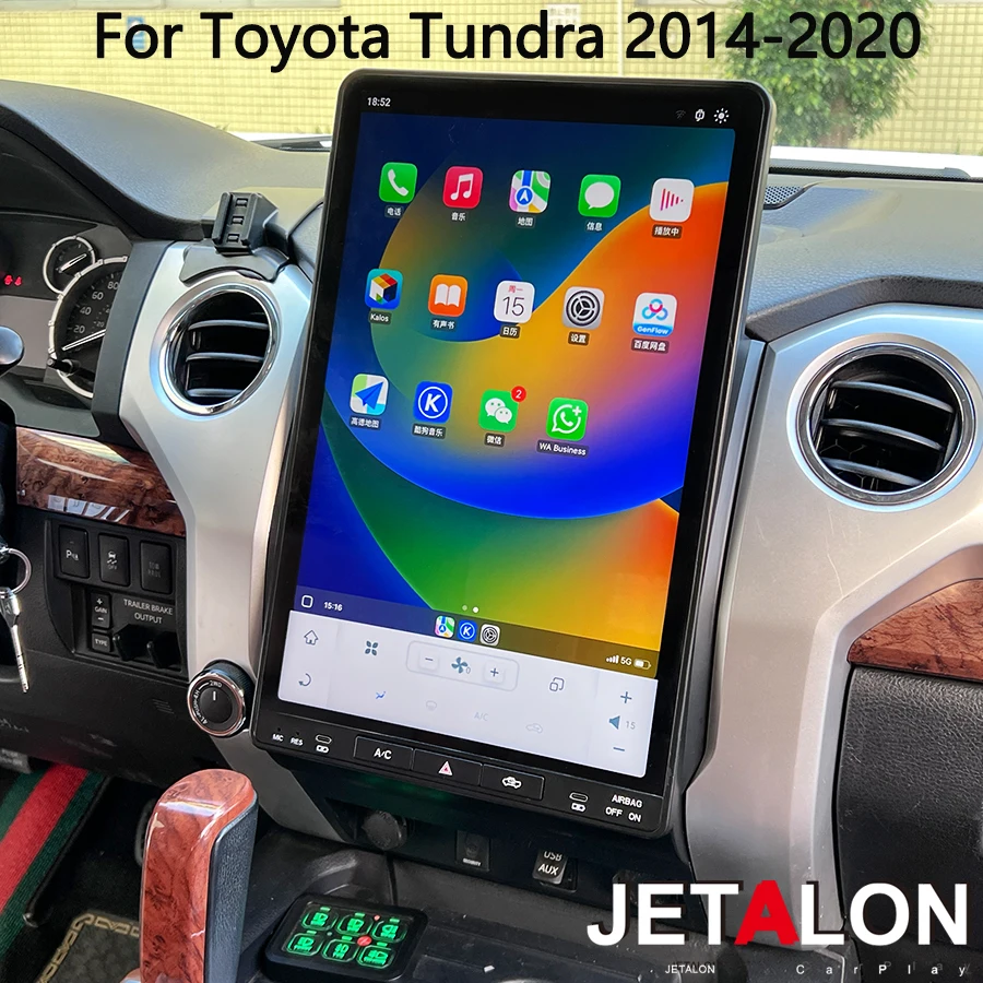 15.6INCH For Toyota Tundra 2014-2020 Upgrade Radio Wireless Carplay Car Multimedia Video Player Modify Touch Screen Android Auto