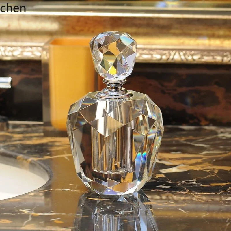 Perfume Bottle Empty Bottle Ornament Office Western Restaurant Decoration Crystal Small Table Display Modern Minimalist StyleL28