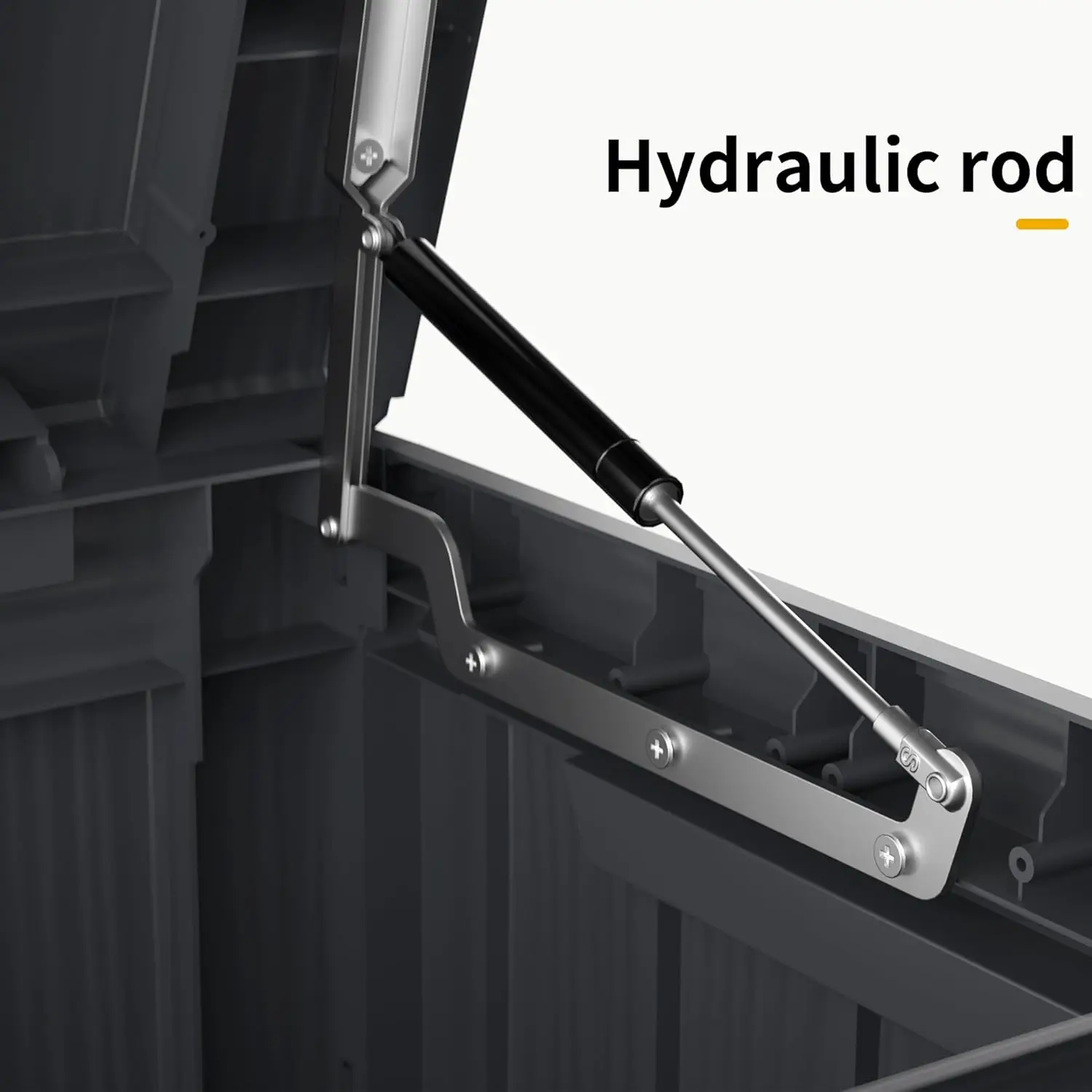 Scatola portaoggetti da esterno da 180 galloni Scatola da ponte in resina con serratura impermeabile grande, contenitore portaoggetti da patio per accessori per piscina Cuscino per mobili