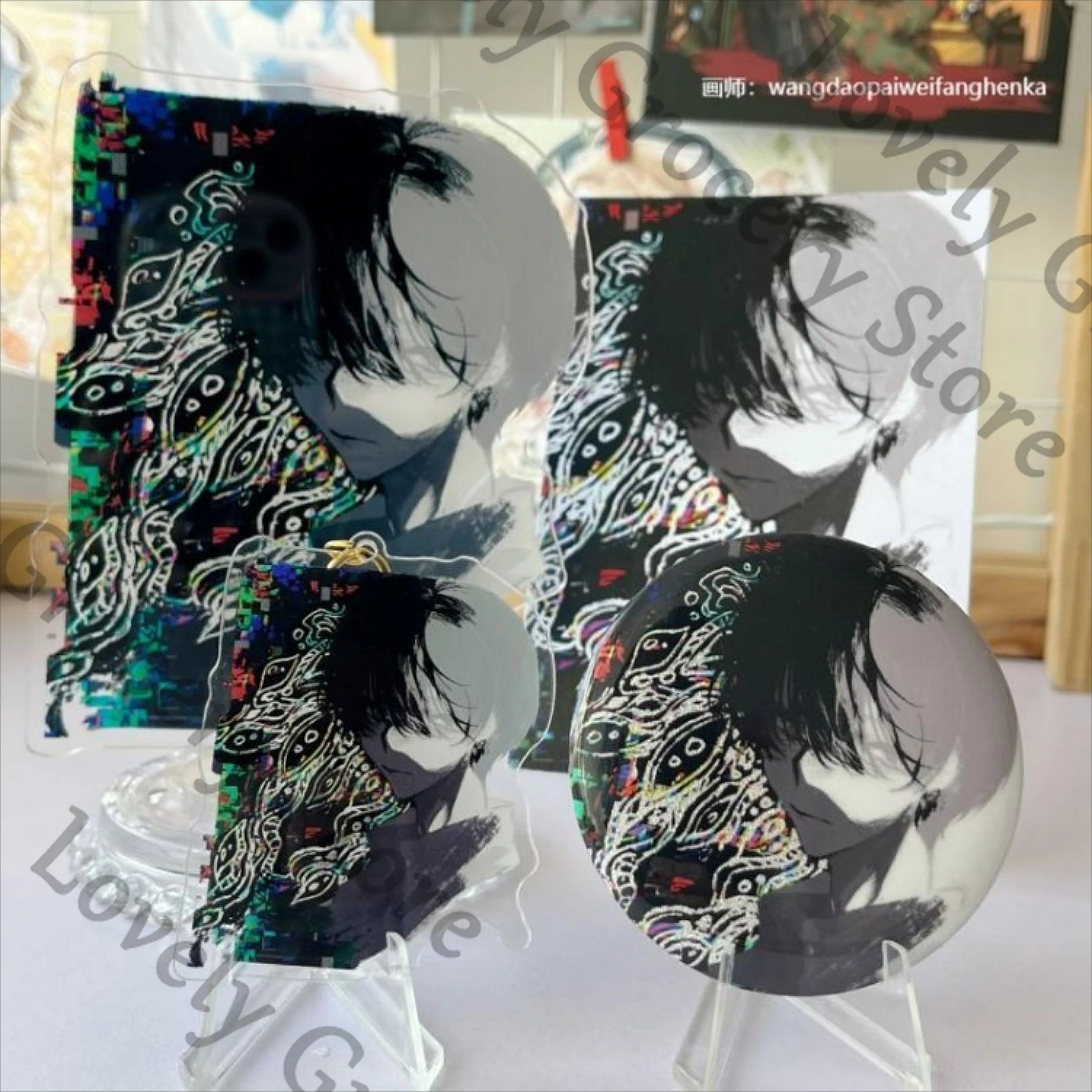 

Anime ‌The Summer Hikaru Died Cosplay Cartoon Postcard Acrylic Standing Sign Badge Keychain Emblem Ornament Keyring Mascot Gift