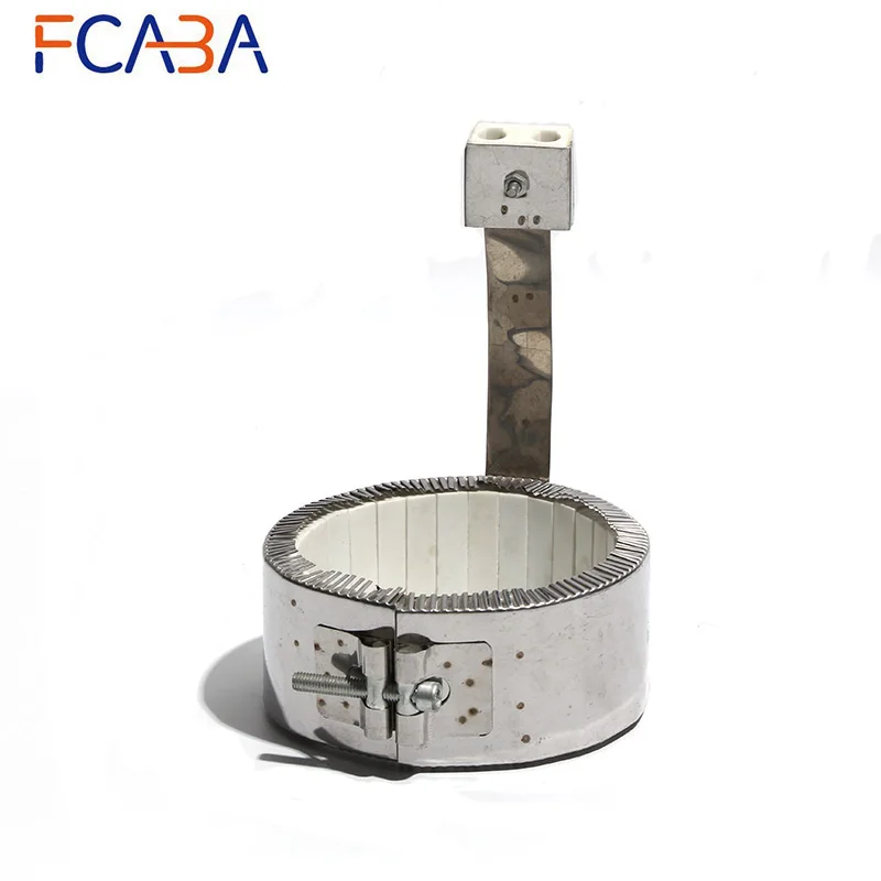 FCABA Ceramic Band Heater 100*80mm(D*H) 220V 1200W High Quantity Heating Element for Injection Molding Machine
