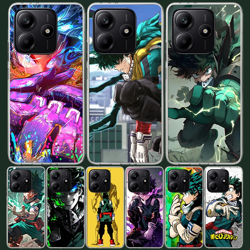 Чехол для телефона Midoriya Izuku Deku MHA My Hero для Xiaomi Redmi Note 14 13 14S 12S 12 11S 11T 11E Pro Plus 10S 10 9S 9 Art Customize