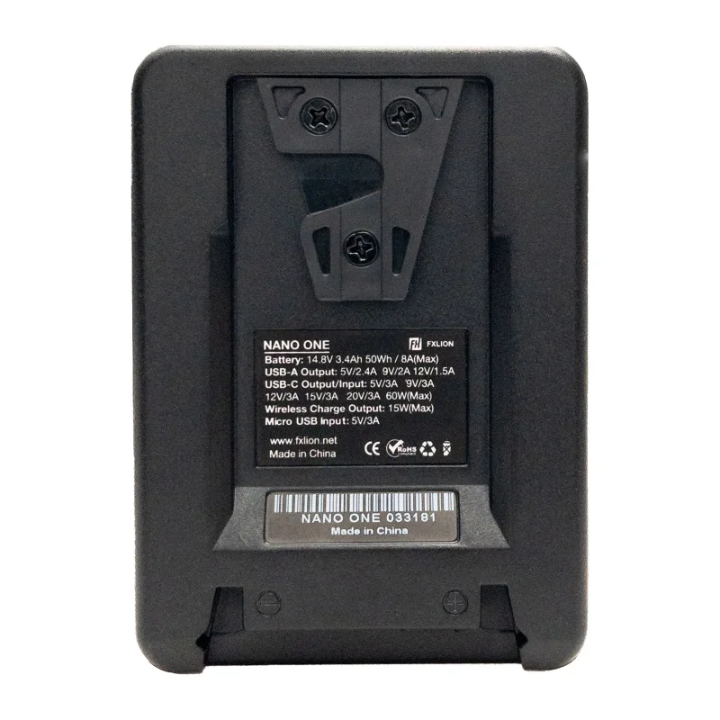 FXLION Wireless NANO One/Two/Three V-Mount Battery Type-C D-tap USB-C High Capacity Battery For Phone Flash Monitor Cameras