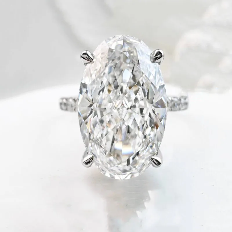 IGI Lab Growing Diamond Ring Oval D Color 1 2 3 4 5Ct Real Platinum PT950 Gold Ring Diamond wedding ring Factory Engagement Ring