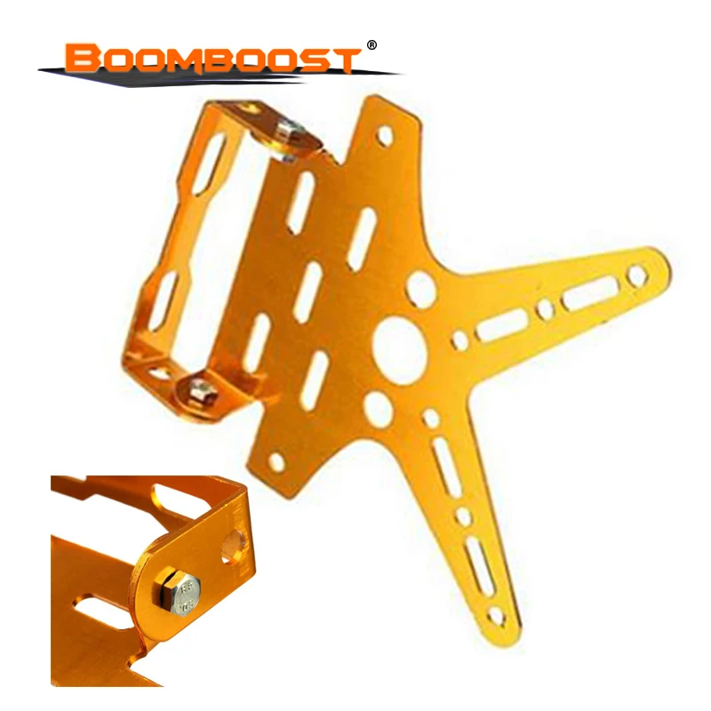 دعامة لوحة ترخيص ذهبية قابلة للتعديل بذيل السنونو، جزء تعديل الدراجة النارية/سكوتر كهربائي GZJR-GLOD-CPJR6.5 #6