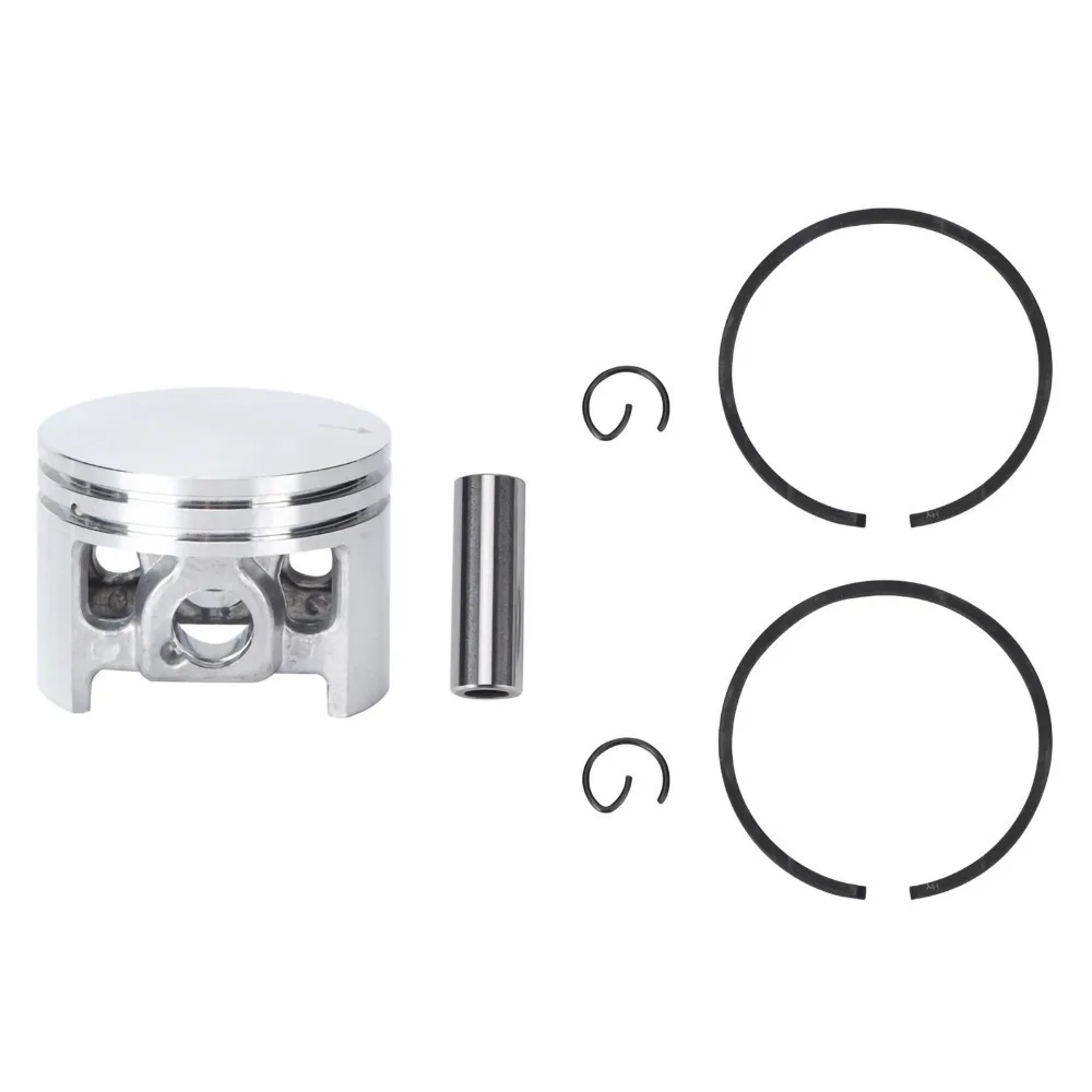 Durable Silver Piston Assembly Metal Easy to Install Piston Set Compact Rings Gasket Pin Bearing for 026 MS260