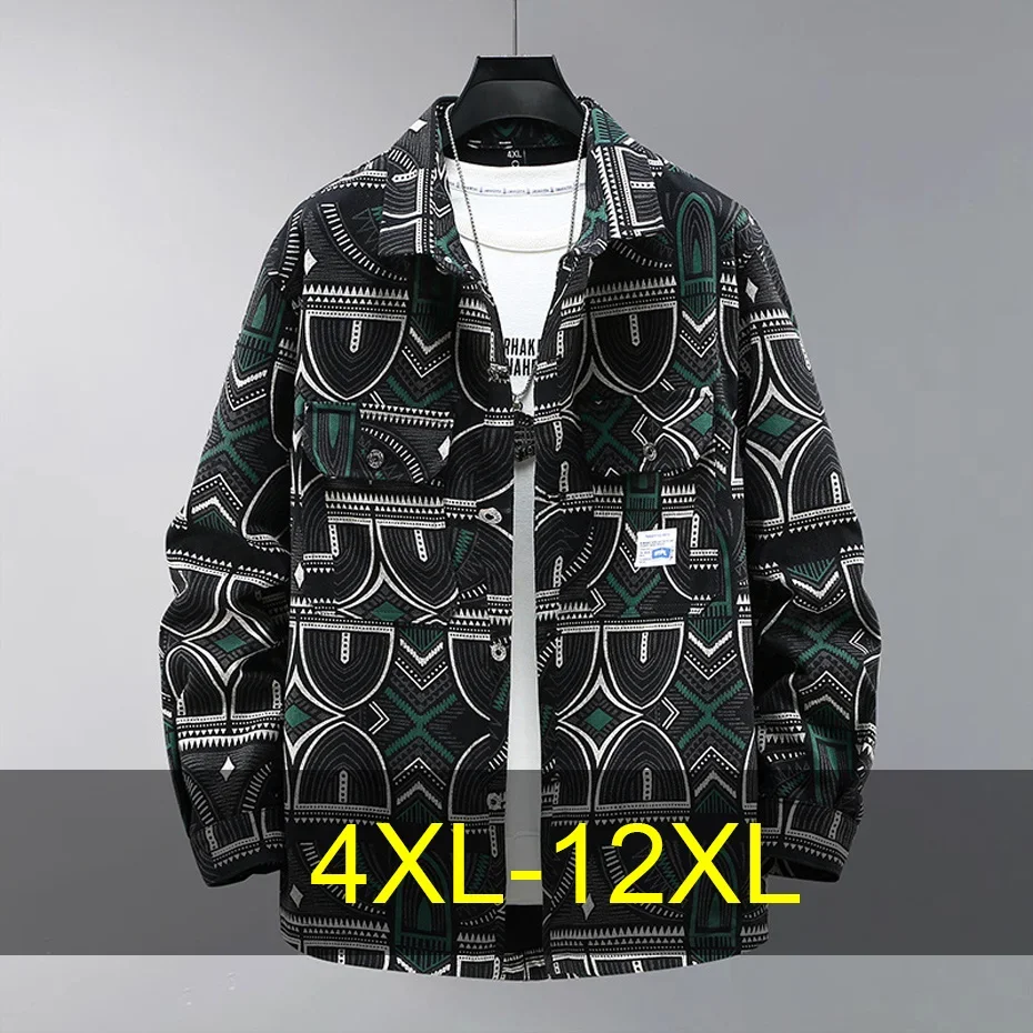 

12XL 10XL Plus Size Denim Jacket Men Hip Hop Streetwear Denim Jackets Coats Male Jean Jackets Big Size 12XL