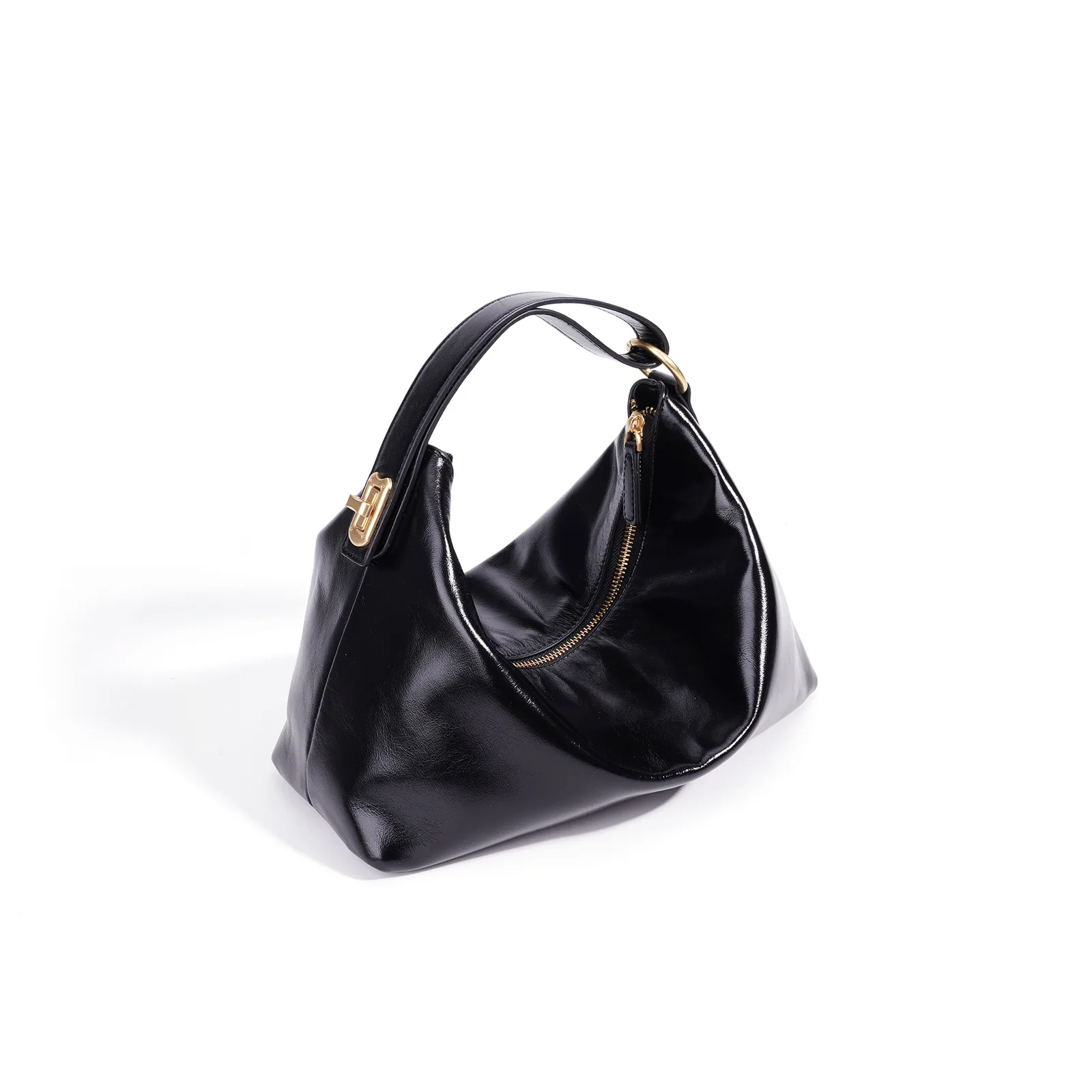 Top Grain Cowhide Underarm Bag Women 2026 New Designer Style Hobo Bag Soft Leather Handbag Office Daily Casual Shoulder Bag