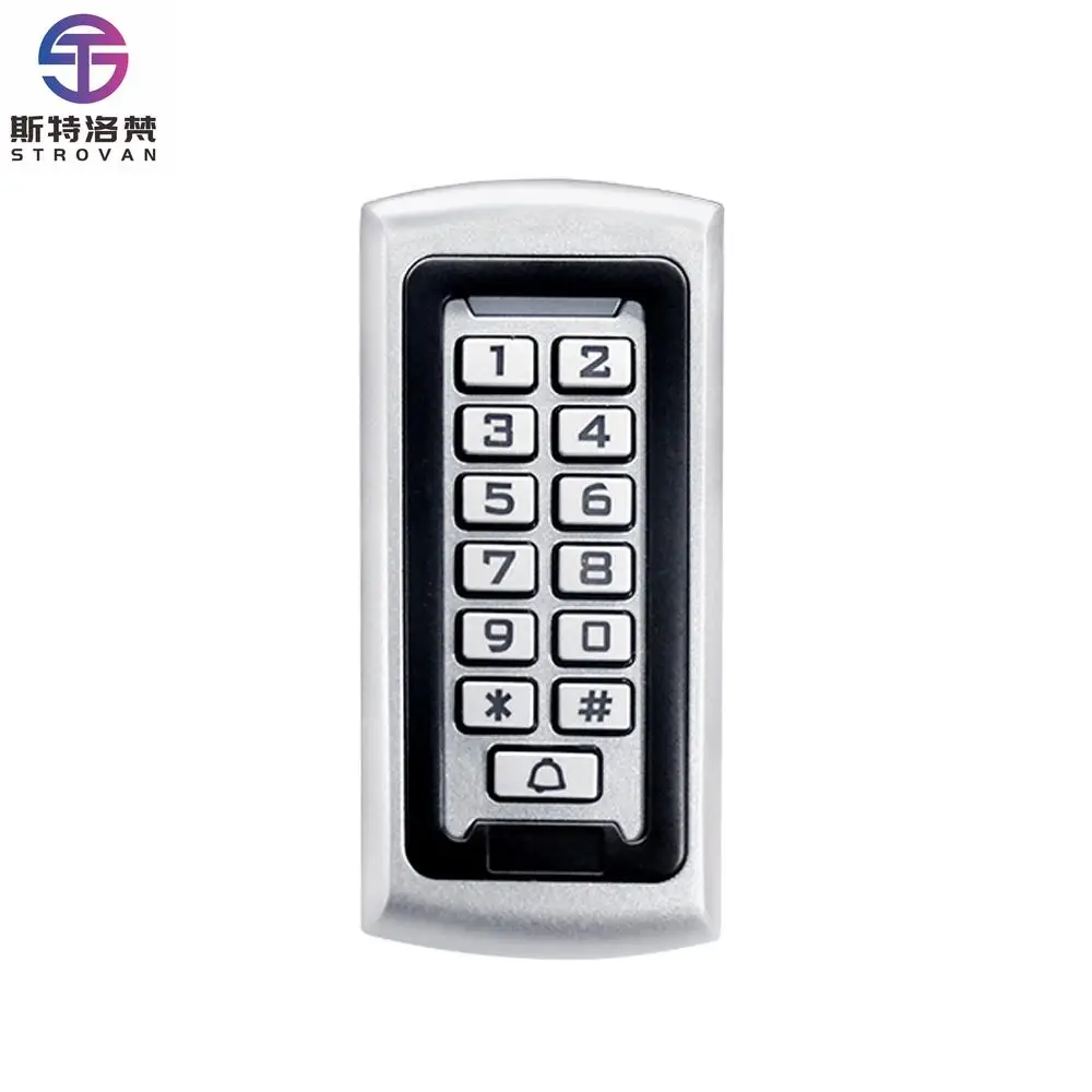 

Водонепроницаемый автономный металлический контроллер доступа с клавиатурой и считывателем RFID-карт 125 кГц для систем контроля доступа к дверям