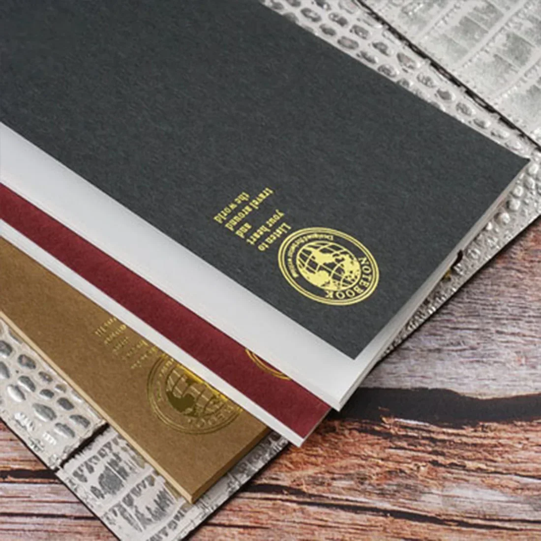 Retro folyo altın kapak gezginler dizüstü dolum dolgu kağıt Midori Notebook ve günlük eklemek dolum standart pasaport