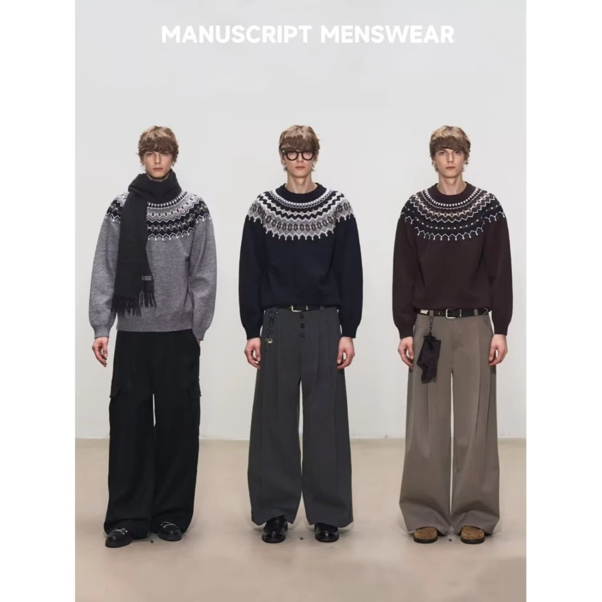 

Sli round Ne Knitted Sweater Men's Base Layer irt Trendy Autumn Winter Slim Fit Top Quali Polyester Casual Wear