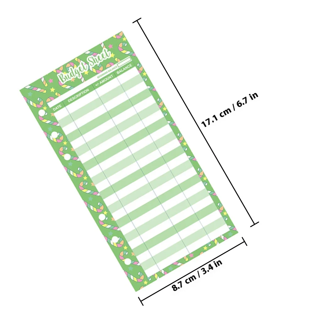 60Pcs Candy Design Budget Binder Inserts Expense Tracker Daily Budget Sheets Compatible with A6 6 Ring Loose Leaf