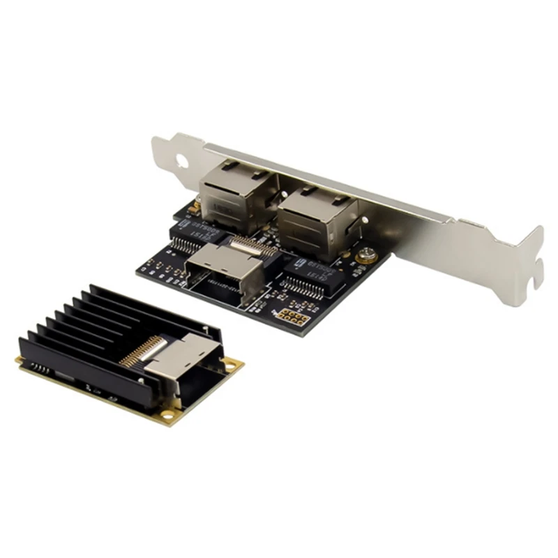 Mini PCI-E Dual Port 2 x RJ45 Ethernet 10/100/1000Mbps Gigabit LAN Card Network Interface Controller Card