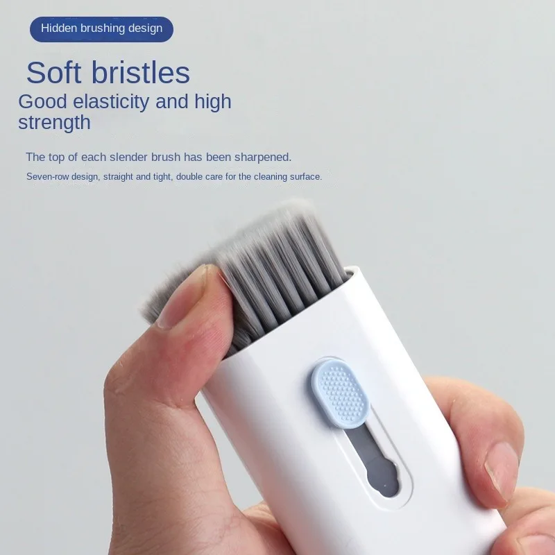 7-In-1 Computer Toetsenbord Reinigingsset Voor Airpods Pro Pro2 1 2 3 Schonere Tools Bluetooth Oortelefoon Schone Borstel Pen Sleutelkap Trekker
