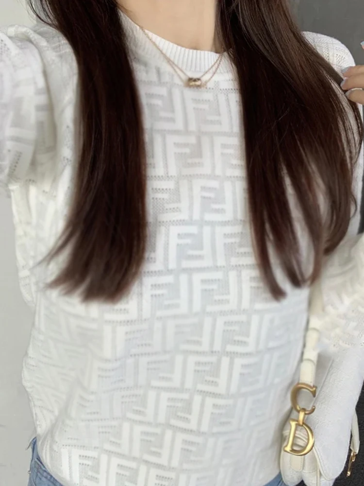 pull-long-avec-lettres-brodees-pour-femmes-vetements-interieurs-base-irt-vintage-hong-kong-debut-d'automne-tricot-blanc-doux