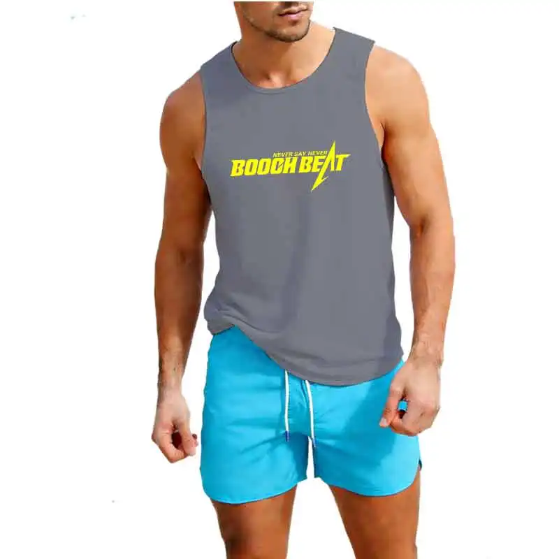 Gym Tank Top Running Sleeveless Shirt Fitness Workout Vest Men Basketball Jersey Training Bodybuilding Workout Stringer Singlets