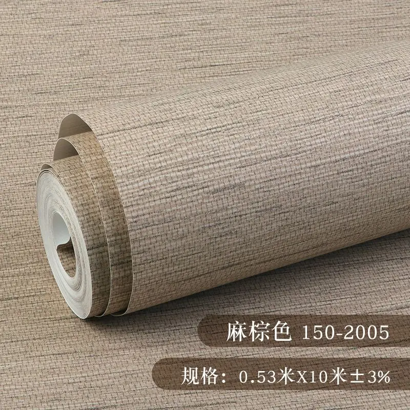 

Modern Flax Plain Solid Color Grey Linen Wall Paper for Living Room Bedroom Background Non Woven Japanese Classic Wallpaper