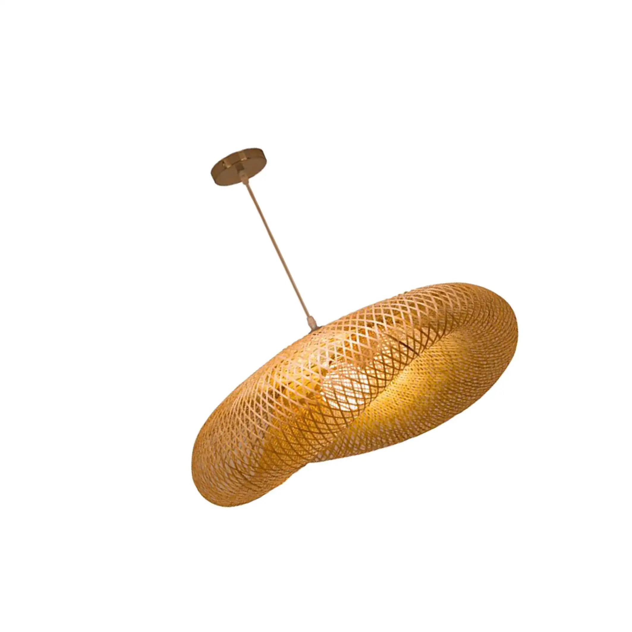 

Bamboo Pendant Lampshade Hanging Ceiling Lamp Light Shade 60x40x25cm