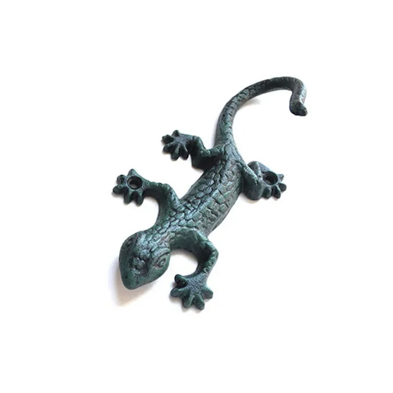 Accessori Lucertola in ghisa Porta asciugamani Ganci Appendiabiti Cappello Giardino Decorazione della casa Artiglio di design flessibile da appendere